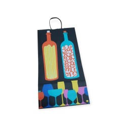 Bolsa para dos botellas "MULTIVINO" 22 x 10 x 42 c-manija