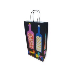 Bolsa para dos botellas "MULTIVINO" 22 x 10 x 42 c-manija