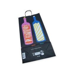 Bolsa para dos botellas "MULTIVINO" 22 x 10 x 42 c-manija