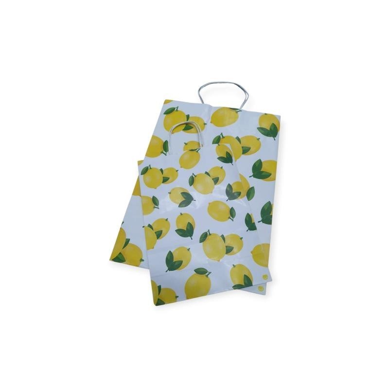 Bolsa "LIMONES" 30 x 12 x 41 cm con manijas