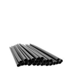 Sorbetes Plásticos Flex Negro 6 mm x 25 cm (x 80 unidades)