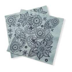 Servilletas Bouquet D-P 33 x 33 Flor Vintage VERDE (pack x 25 unidades)
