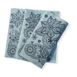 Servilletas Bouquet D-P 33 x 33 Flor Vintage VERDE (pack x 25 unidades)