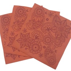 Servilletas Bouquet D-P 33 x 33 Flor Vintage NARANJA (pack x 25 unidades)