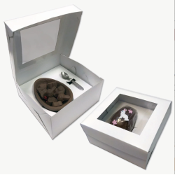 Caja Medio Huevo de Pascua c/ Visor (17 x 17 h: 11 cm) x 10 unidades