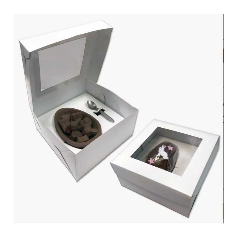 Caja Medio Huevo de Pascua c/ Visor (17 x 17 h: 11 cm) x 10 unidades
