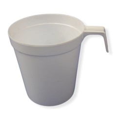 Taza plástica BLANCA p/café doble 190 cc (x 50 unidades)