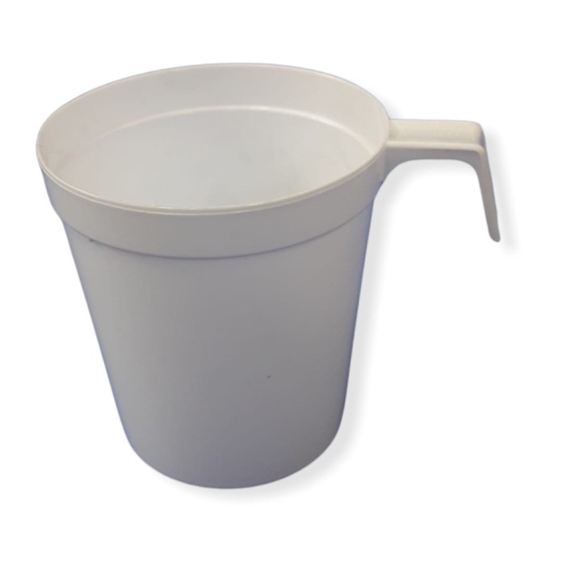 Taza plástica BLANCA p/café doble 190 cc (x 50 unidades)