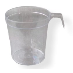 Taza plástica CRISTAL p/café doble 190 cc (x 50 unidades)