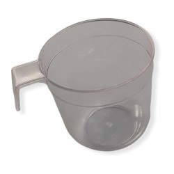 Taza plástica CRISTAL p/café doble 190 cc (x 50 unidades)