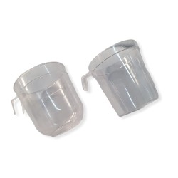 Taza plástica CRISTAL p/café doble 110 cc (x 50 unidades)