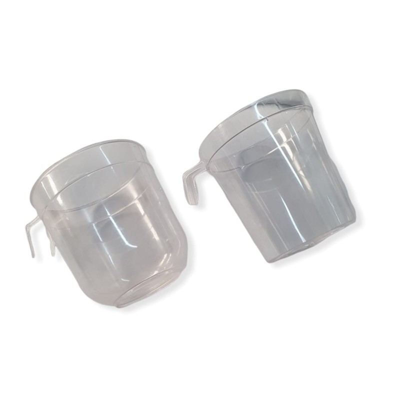 Taza plástica CRISTAL p/café doble 110 cc (x 50 unidades)