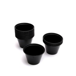 Pote Plástico Negro 75 cc Darnel (x 100 unidades)