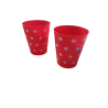 Vaso Cónico PP 180 cc Rojo con  Lunares Blancos (x 50)