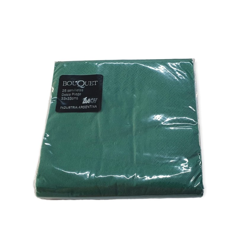 Servilletas Bouquet D/P 33 x 33 Verde (x 25 unid)