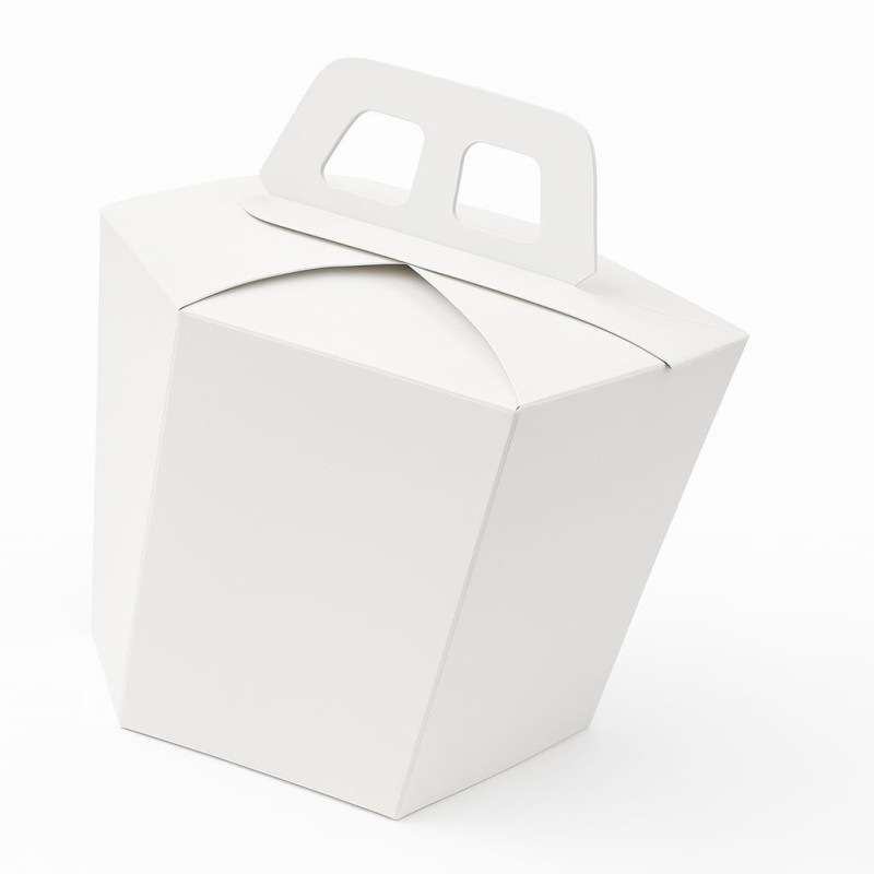 Caja Blanca Hexagonal Pan Dulce 1 kg (d: 18 / h: 19 cm) x 10 unidades