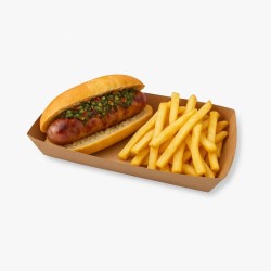 Bandeja Food Truck Cartulina BIO 18 (20 x 17 cm h: 5 cm) x 100 unidades