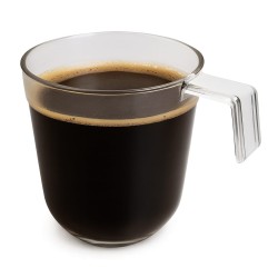 Taza plástica CRISTAL p/café doble 190 cc (x 50 unidades)