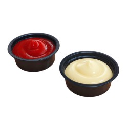 Pote Aderezos 25 cc NEGRO (pack x 100 unidades)