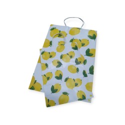 Bolsa Papel "LIMONES" 22 x 10 x 30 cm c/ manijas