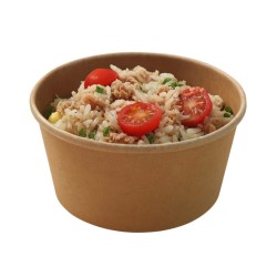 Ensaladera Polipapel Kraft 20 oz (600 cc) con tapa (x 100 unidades)