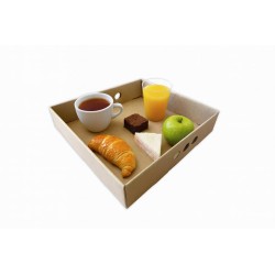 Bandeja *Desayuno* Cartón Micro 30 x 30 x 6 cm (10 unidades)