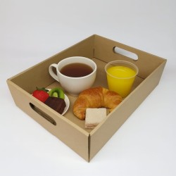 Bandeja *Desayuno* Cartón Micro 25 x 35 x 6 cm (10 unidades)