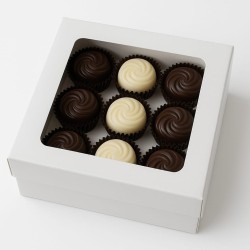 Caja Cartulina Blanca con Visor 20 x 20 x 10 cm (x 10 unidades)