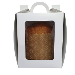 Caja Blanca Pan Dulce con Visor (10.5 x 10.5 h: 11 cm) x 10 unidades