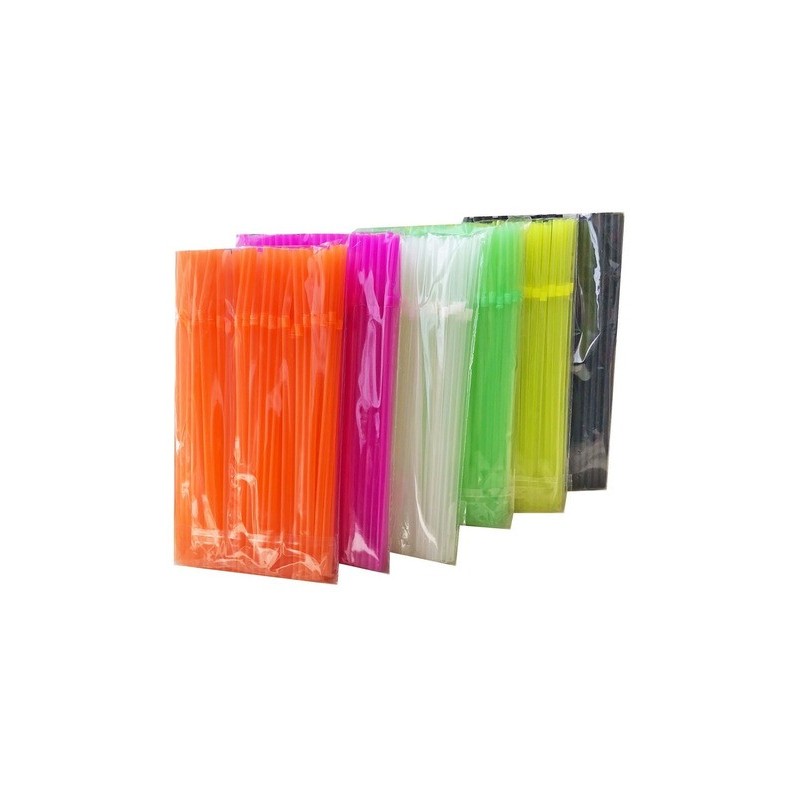 Sorbetes Plásticos Flex Verde 6 mm x 25 cm (x 80 unidades)