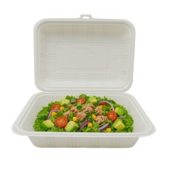 Estuche BIO F de Maíz con tapa 1000 ml (18 x 18 x 6,5 cm) x 100