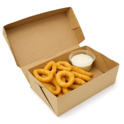 Caja Cartón Micro *BURGER* (Hamb + Papas) 20 x 12 h: 7 cm (x 50 unidades)