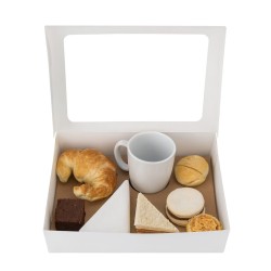 Cajas *Desayuno* con visor (33 x 25 x 12 cm) x 10 un