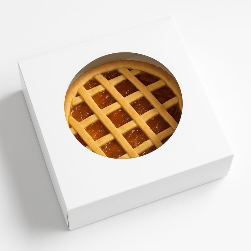 Caja Cartulina Blanca con Visor 24 x 24 x 8 cm (x 10 unidades)