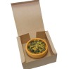 Estuche Cartulina Kraft Tarta Individual (14 x 14 h: 6 cm) x 10 unidades