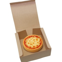 Estuche Cartulina Kraft Tarta Individual (14 x 14 h: 6 cm) x 10 unidades
