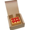 Estuche Cartulina Kraft Tarta Individual (14 x 14 h: 6 cm) x 10 unidades