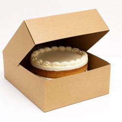 Caja Kraft con Tapa Adherida 26 x 26 h: 12 cm (x 10 unidades)