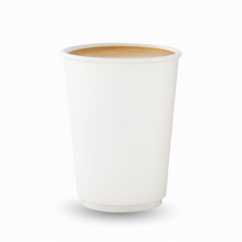 Vaso Polipapel 12 oz Doble Pared Blanco (x 100 unidades)