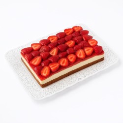 Plato con  blonda Plástico Blanco 2 Kgs (27 x 39 cm) x 10 u