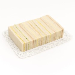 Plato con  blonda Plástico Blanco 1/2 Kg (19 x 24 cm) x 10 u
