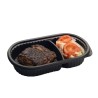Bandeja Negra 106 Apta Micro Oval 2 Divisiones (x 100 unidades)