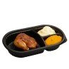 Bandeja Negra 106 Apta Micro Oval 3 Divisiones (x 100 unidades)