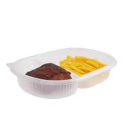 Bandeja 106 Apta Micro Oval c/ 2 divisiones (x 100 unidades)