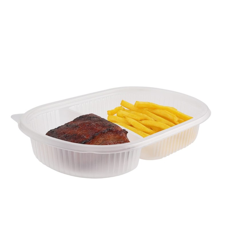 Bandeja 106 Apta Micro Oval c/ 2 divisiones (x 100 unidades)