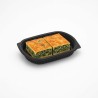 Bandeja Negra SUSHI con tapa cristal Cotnyl (15 x 19 cm) x 50 unid
