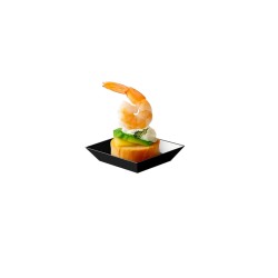 Mini Plato Cuadrado Darnel Negro 6,4 x 6,4 cm (x 24 unidades)