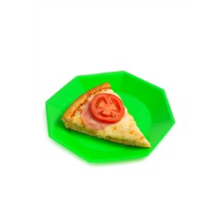Plato Octogonal Postre 17 cm Verde (x 10 unidades)