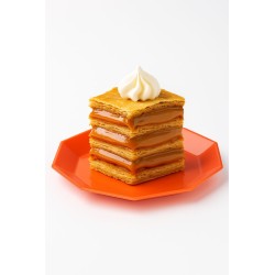 Plato Octogonal Postre 17 cm Naranja (x 10 unidades)