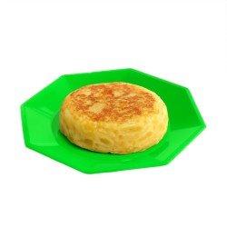 Plato Octogonal Grande 22 cm Verde (x 10 unidades)